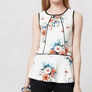 Anthropologie Weston Wear Floral Bloomfall Peplum Top